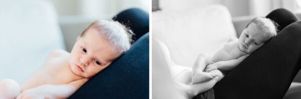 Babyfotos eines Neugeborenen